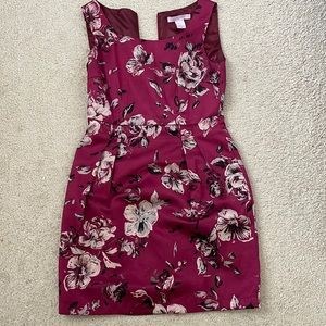 Red dress with flowers